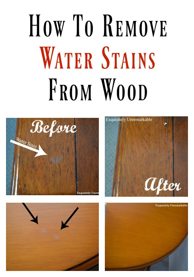 How To Remove Water Stains From Wood before and after
