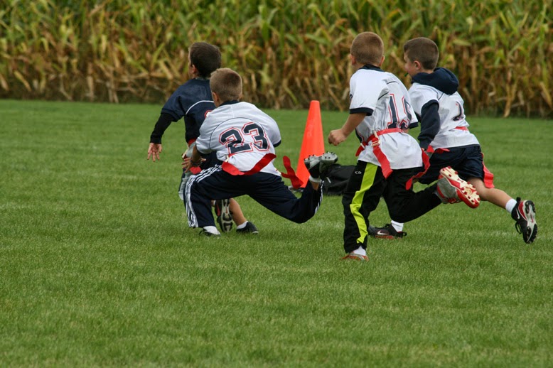 Jon Palmer Family Alex's first game of 1st grade flag football