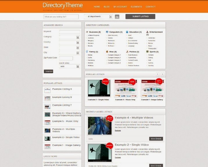 Directory Responsive WordPress Theme