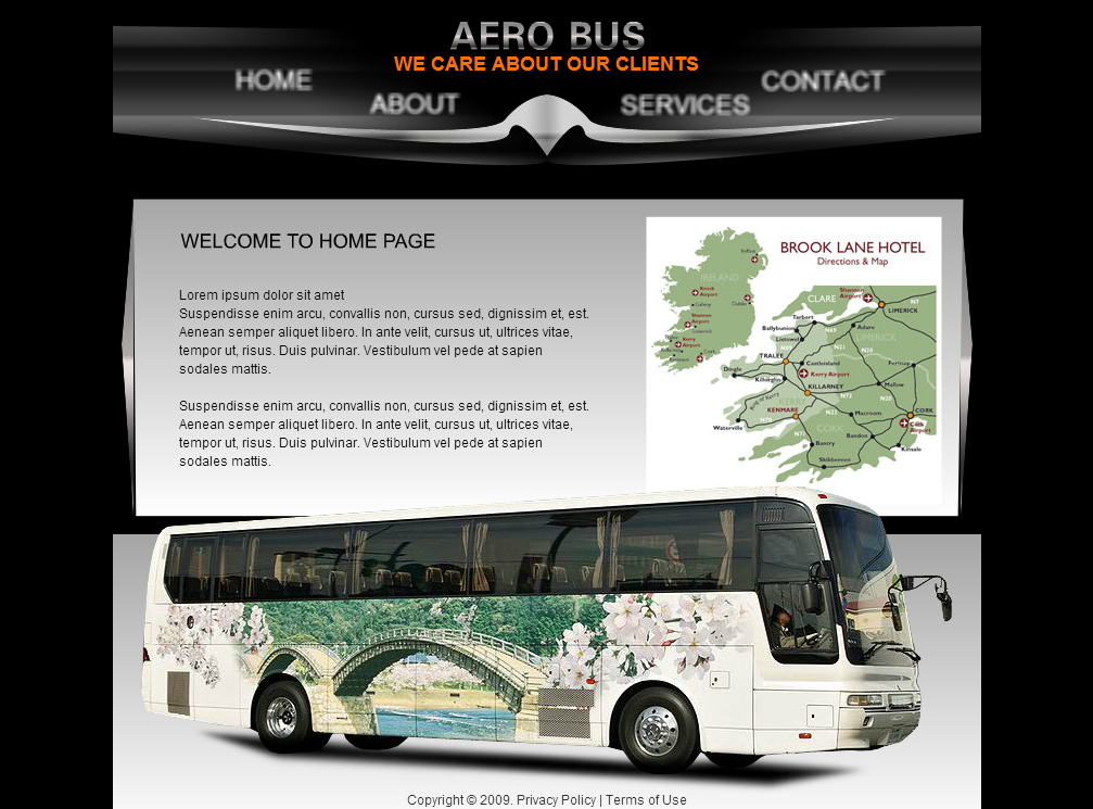 bus travel website templates