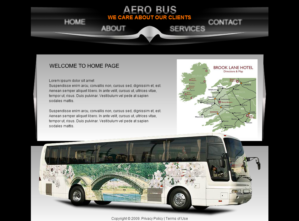 Transportation Template Free Bus site template Download Free