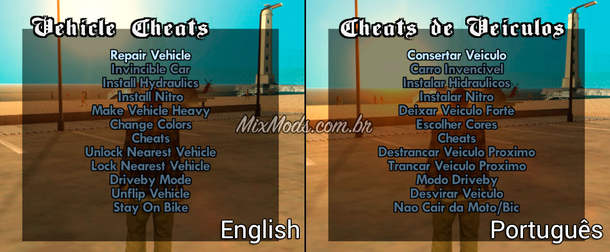 Cheat Menu for GTA San Andreas