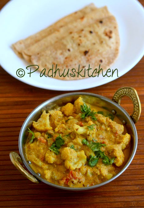South Indian Cauliflower Kurma Cauliflower Kurma