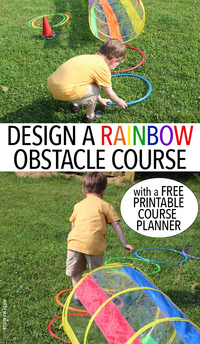 Let kids design their own backyard obstacle course with a printable planner! Kids will love to design their obstacle course with a free printable planner then make it come to life. And test it out of course! Have hours of summer fun with your own kid made backyard obstacle course - makes a great learning activity for camps or preschool too