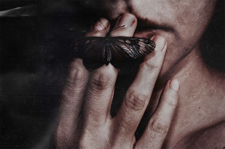 Молчание тела. Темная Эстетика. Молчание Эстетика. На руку бабочка.