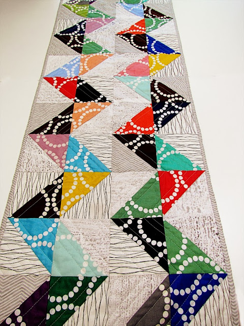 Table Runner by Marty Mason using Lizzy House Pearl Bracelet Fabric