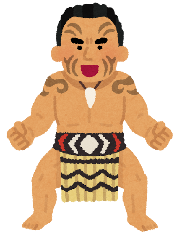 マオリ族のハカのイラスト バラバラ かわいいフリー素材集 いらすとや