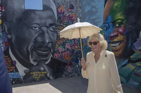 Prince Charles and Duchess of Cornwall attend an Art, Music, Dance and Youth Exhibition in Jamestown in Accra