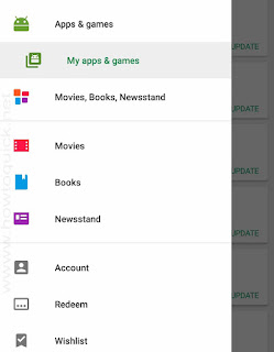 Playstore My Apps and Games