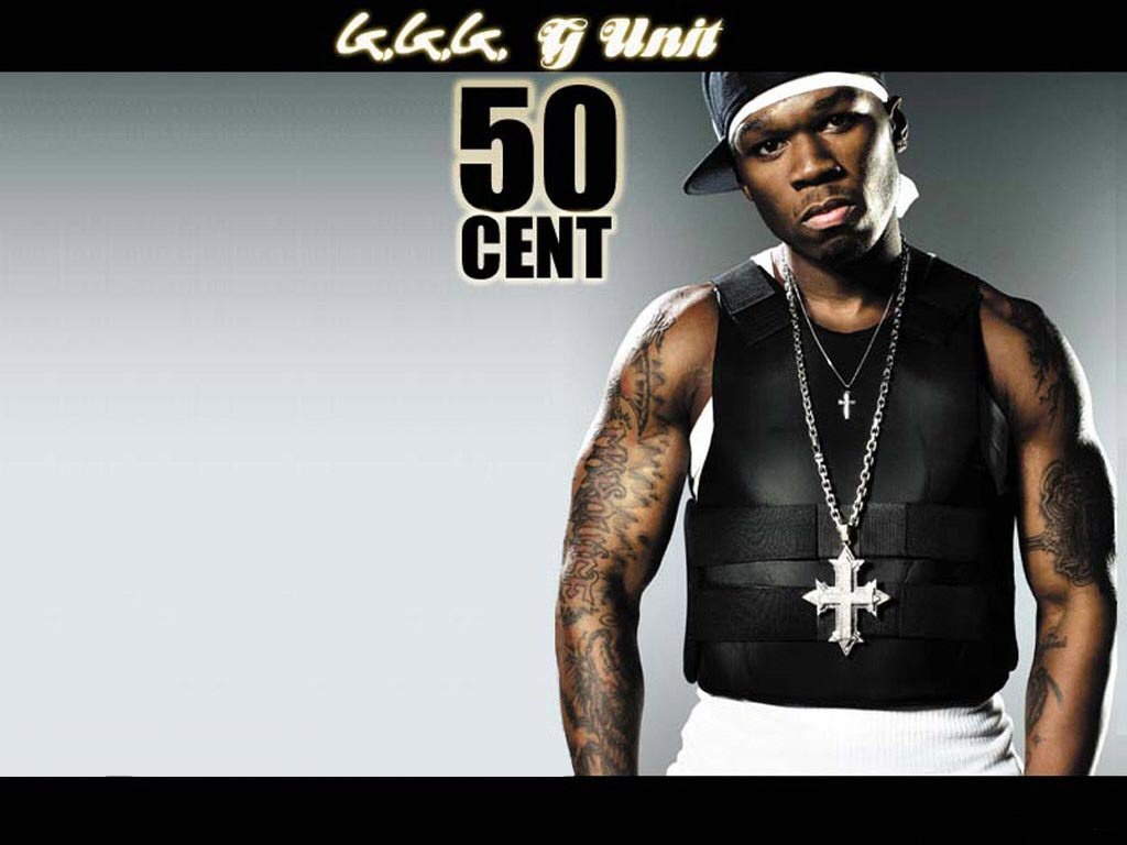 50 Cent Black and White - Music Wallpapers