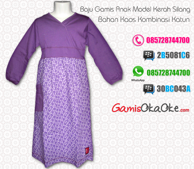 Baju Gamis Anak Perempuan Bahan Kaos Katun Murah