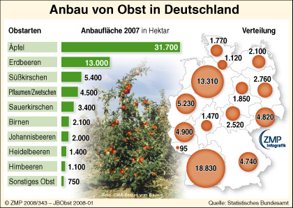 Weißkaffee: Anbau von Obst in Deutschland Weißkaffee: Anbau von Obst in Deutschland