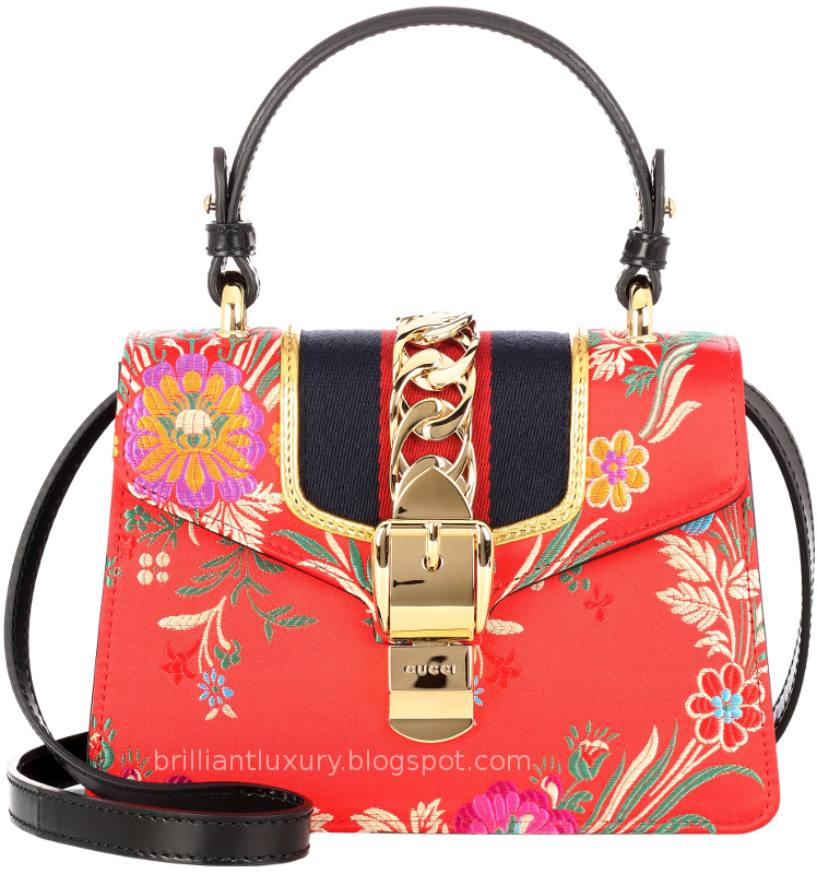 Brilliant Luxury ♦ Gucci Sylvie mini red satin shoulder bag
