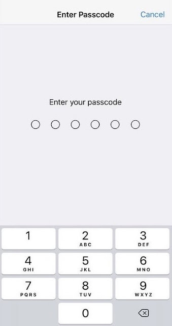 enter passcode iphone x ادخل رمز المرور ايفون