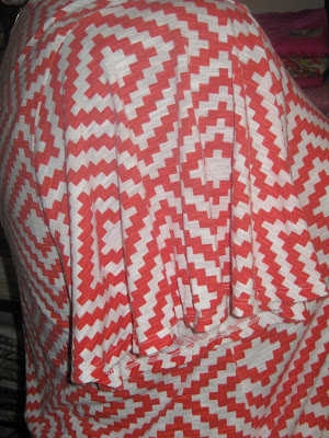 Orange Cato Knit Flutter Sleeve Top www.sewplus.blogspot.com