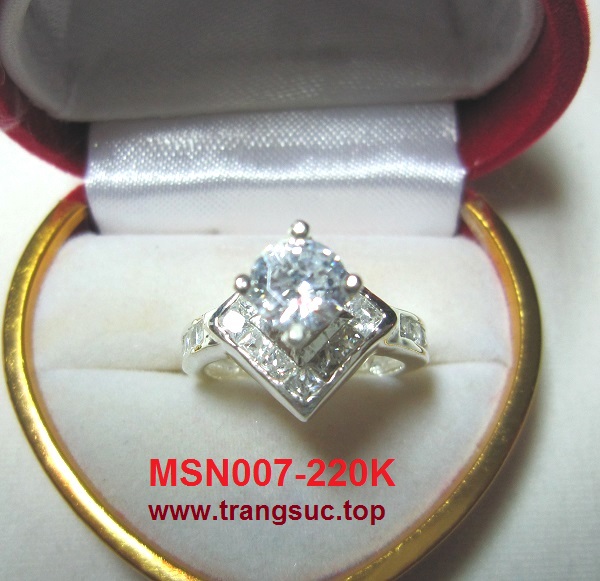 TrangSuc.top - Nhẫn cấp đính đá trắng cao cấp MSN007 - 220.000 VNĐ Liên hệ: 0906 846366(Mr.Giang)