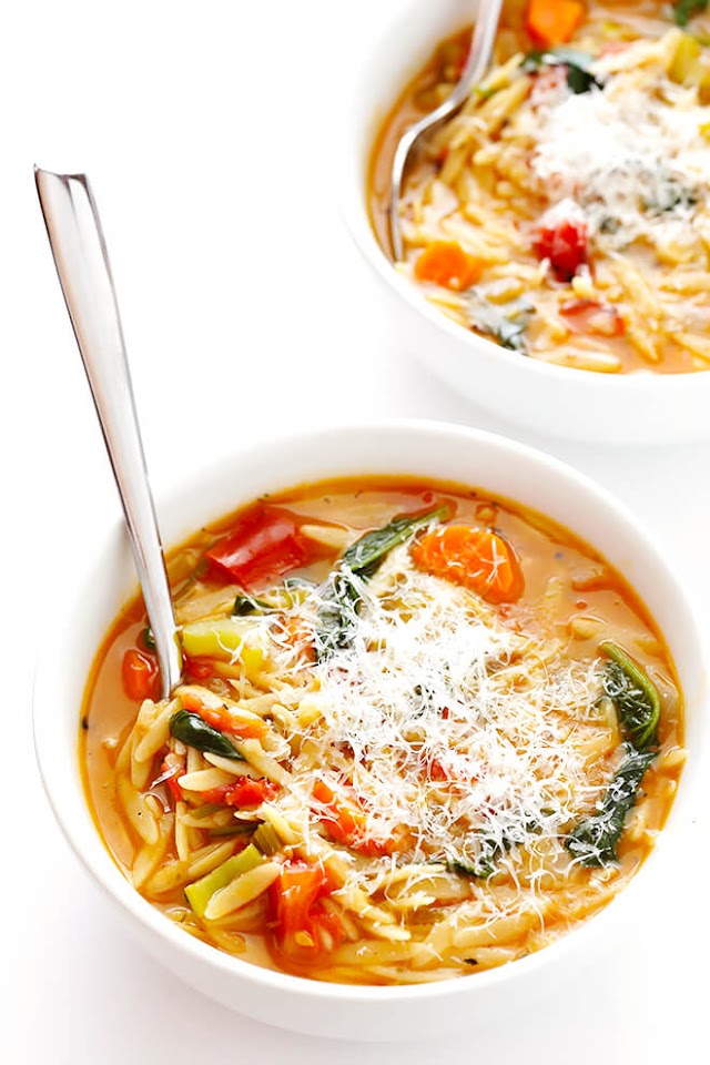 Italian Orzo Spinach Soup Recipe