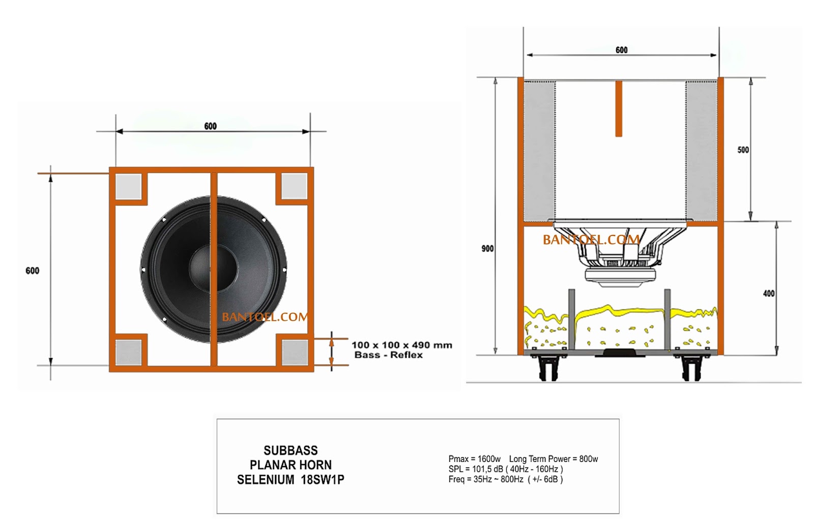 skema box planar 18 inch double