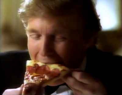 Donald Trump Pizza Hut ad crust first stuffed