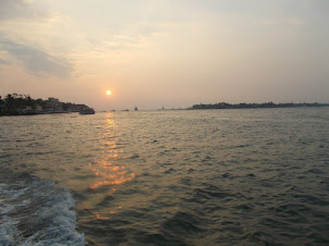 Sunrise over  the  Arabian sea in Kochi..