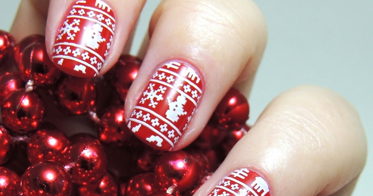 2. Festive Christmas Sweater Nail Designs - wide 10