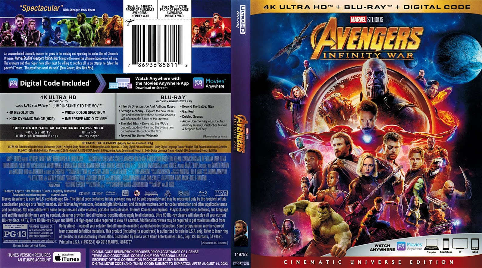 AVENGERS INFINITY WAR coversmovies