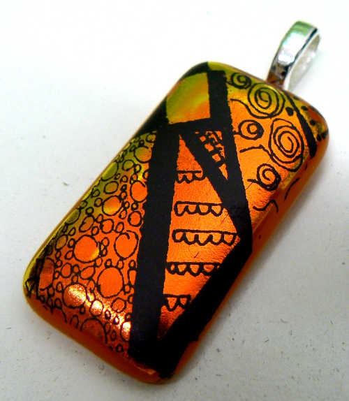 Steve Smith's Jewellery Zentangle Dichroic Glass Fashion Jewellery