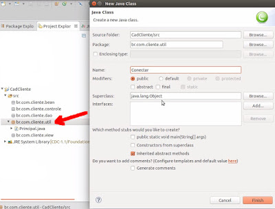 Eclipse - classe de conexão Eclipse - Conectar