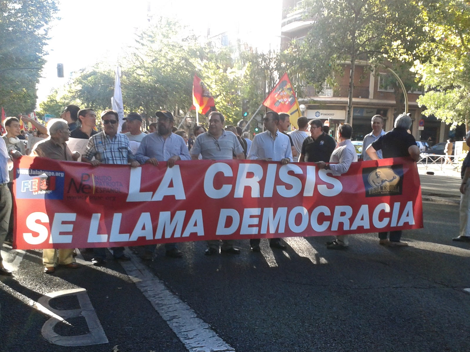 La Falange Murcia Manifestación 15S MADRID