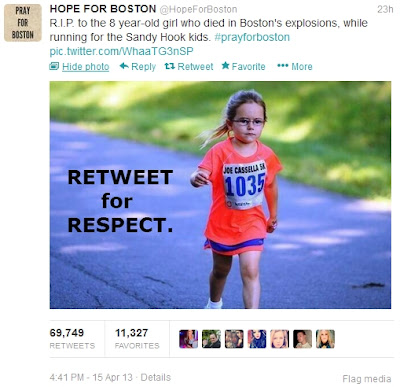 Fake picture of Boston bombing victim (girl)