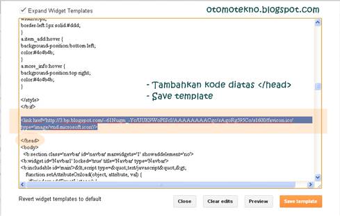 Mengganti icon di Blogspot melalui kode HTML.