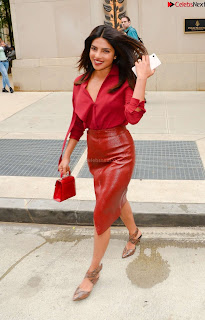Priyanka Chopra in Red Leather Jacket ~ .xyz Exclusive 001