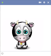 Cow animated emoticon