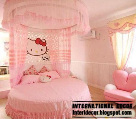 hello kitty girls bedroom themes and style for modern girls room, pink ...