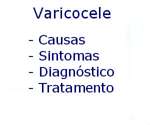 Varicocele causas sintomas diagnóstico tratamento prevenção riscos complicações