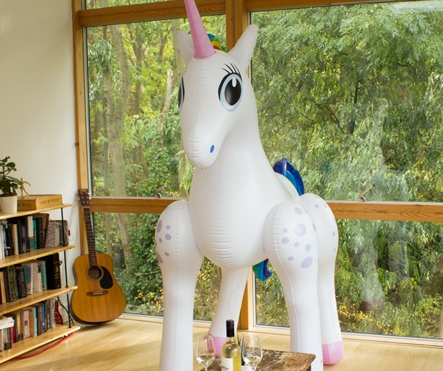 Seven Foot Tall Inflatable Unicorn