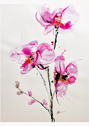 orchids watercolour contemporary watercolor karin johannesson orchid painting artist ugallery