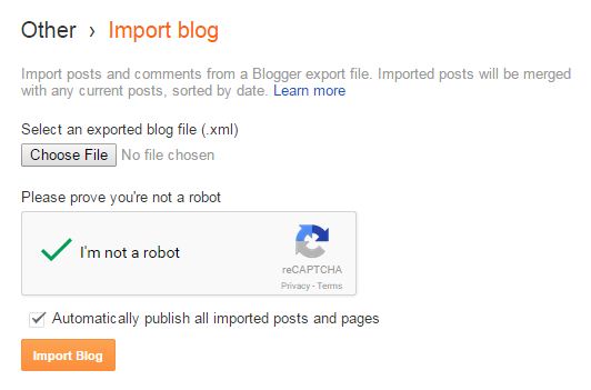 import blog - upload dummy content
