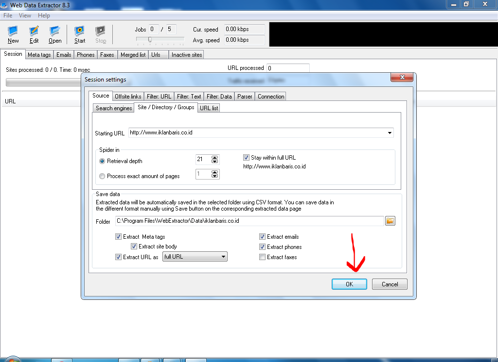 Data extractor. Web-data-extractor.