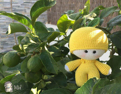 Muñeco yoyo limón amigurumi