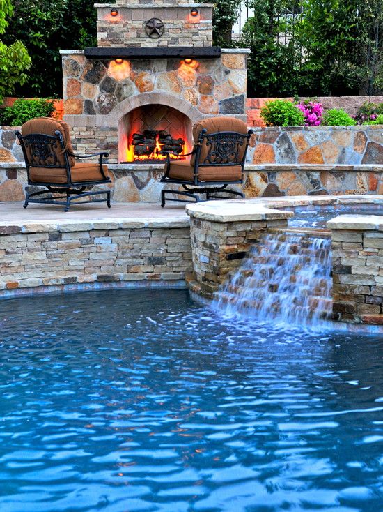 cool pools with waterfalls in houses