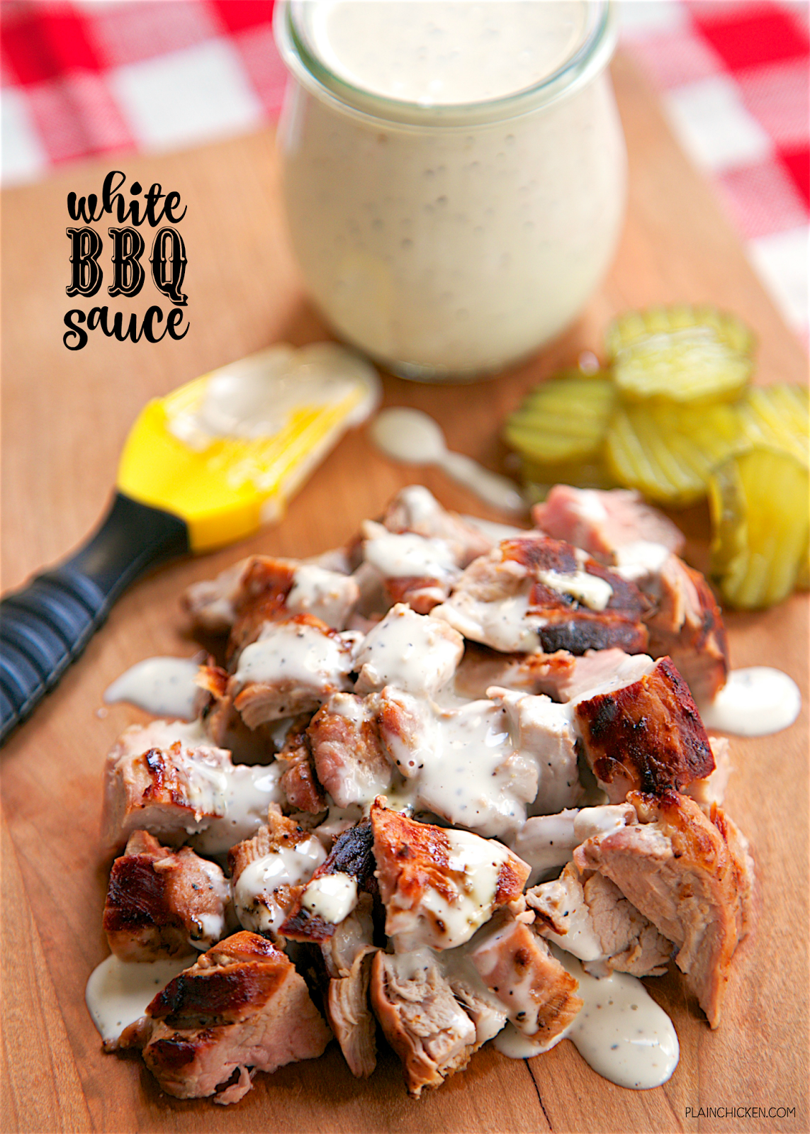White BBQ Sauce {Alabama White Sauce} Plain Chicken