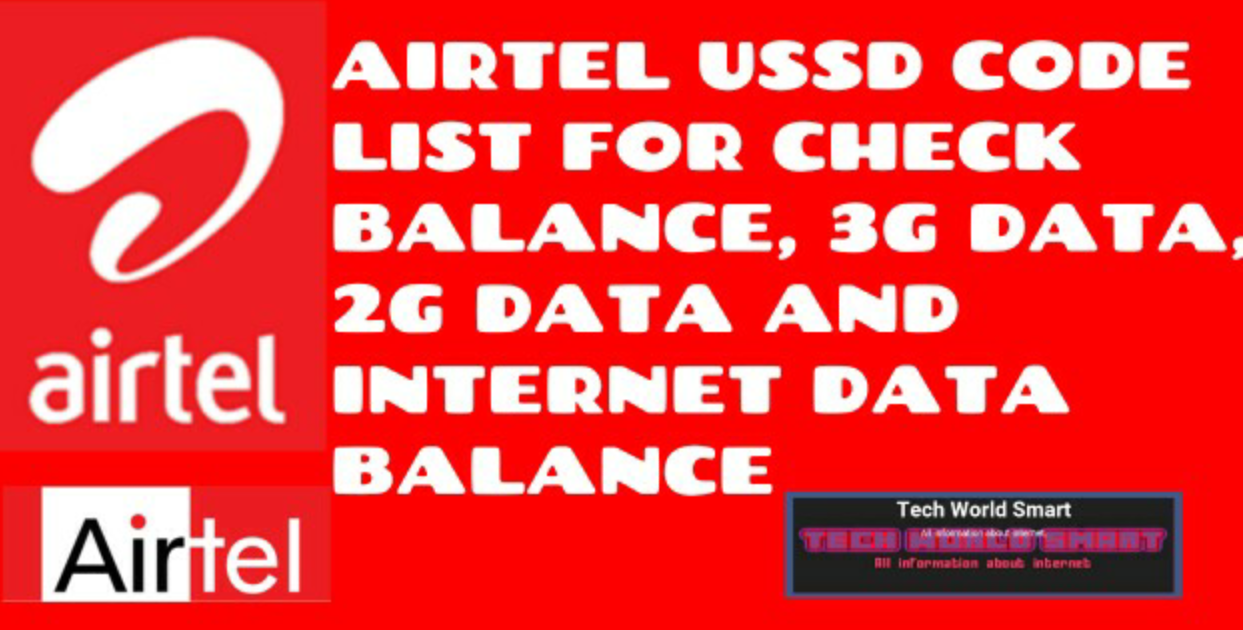 Airtel ussd code lists for check balance 3g data 2g data and intenet 