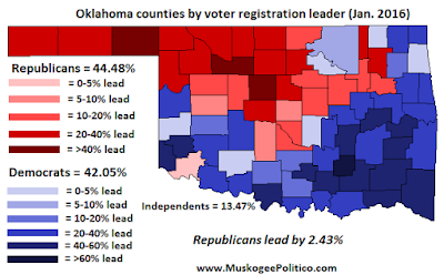 oklahoma map voter registration january larger