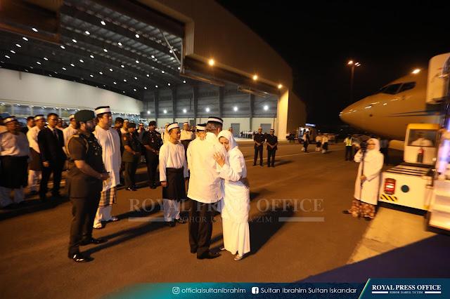 JENAZAH BONDA DYMM SULTAN JOHOR SELAMAT TIBA