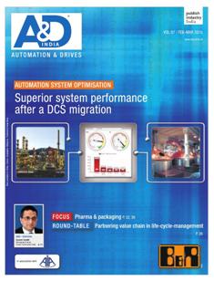A&D Automation & Drives - February & March 2015 | TRUE PDF | Mensile | Professionisti | Tecnologia | Industria | Meccanica | Automazione
The bi-monthley magazine is aimed at not only the top-decision-makers but also engineers and technocrats from the industrial automation & robotics segment, OEMs and the end-user manufacturing industry, covering both process & factory automation.
A&D Automation & Drives offers a comprehensive coverage on the latest technology and market trends, interesting & innovative applications, business opportunities, new products and solutions in the industrial automation and robotics area.
The contents have clear focus on editorial subjects, with in-depth and practical oriented analysis. The magazine is highly competent in terms of presentation & quality of articles, and has close links to the technology community. Supported by Automation Industry Association (AIA) of India and with an eminent Editorial Advisory Board, A&D Automation & Drives offers a better and broader platform facilitating effective interaction among key decision makers of automation, robotics and allied industry and user-fraternities.