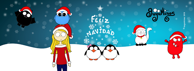 Portada de Navidad para tu muro de Facebook ©Guyuminos 2015.