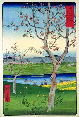 歌川広重『富士三十六景 武蔵越かや在』 歌川広重『富士三十六景 武蔵越かや在』