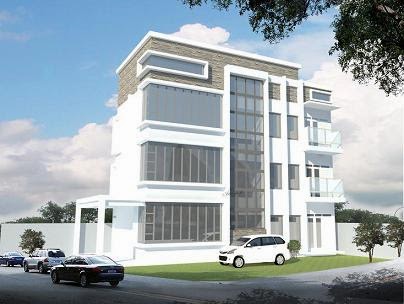 Harga Gambar 3D Ruko Samping 2 lantai diganti menjadi 3 1/2 lantai