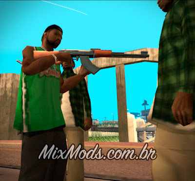 Grove com AK47 trocar escolher armas das gangues do gta sa